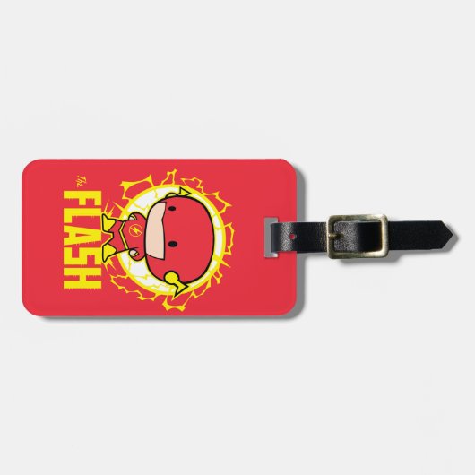 チビ(小さくかわいく書いた感じ)フラッシュ ラゲッジタグ (正面横)