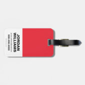 チビ(小さくかわいく書いた感じ)フラッシュ ラゲッジタグ (裏面横)