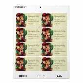 チビ(小さくかわいく書いた感じ)フラメンコスペインのハットとキャットイン ラベル (フルシート)