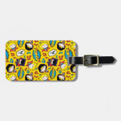 チビ(小さくかわいく書いた感じ)ヘロインのダンスパターン ラゲッジタグ (正面横)