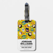 チビ(小さくかわいく書いた感じ)ヘロインのダンスパターン ラゲッジタグ (裏面縦)