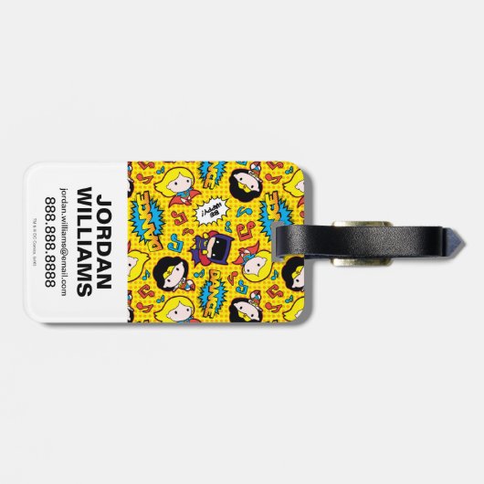 チビ(小さくかわいく書いた感じ)ヘロインのダンスパターン ラゲッジタグ (裏面横)