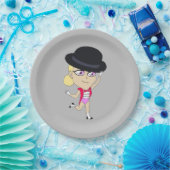 チビ（小さくかわいく書いた感じ） ペーパープレート (パーティー)