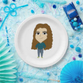 チビ（小さくかわいく書いた感じ） ペーパープレート (パーティー)