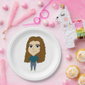 チビ（小さくかわいく書いた感じ） ペーパープレート (パーティー)