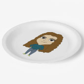 チビ（小さくかわいく書いた感じ） ペーパープレート (アングル)