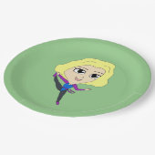 チビ（小さくかわいく書いた感じ） ペーパープレート (アングル)