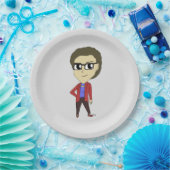 チビ（小さくかわいく書いた感じ） ペーパープレート (パーティー)