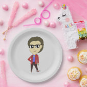 チビ（小さくかわいく書いた感じ） ペーパープレート (パーティー)