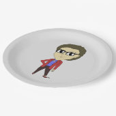 チビ（小さくかわいく書いた感じ） ペーパープレート (アングル)