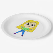 チビ（小さくかわいく書いた感じ） ペーパープレート (アングル)