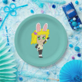 チビ（小さくかわいく書いた感じ） ペーパープレート (パーティー)