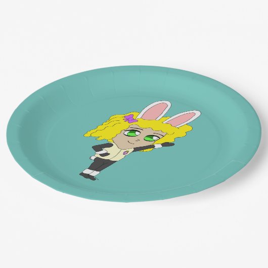 チビ（小さくかわいく書いた感じ） ペーパープレート (アングル)