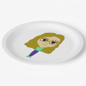 チビ（小さくかわいく書いた感じ） ペーパープレート (アングル)