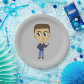 チビ（小さくかわいく書いた感じ） ペーパープレート (パーティー)