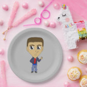 チビ（小さくかわいく書いた感じ） ペーパープレート (パーティー)