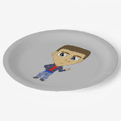 チビ（小さくかわいく書いた感じ） ペーパープレート (アングル)