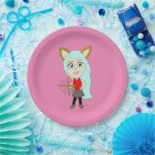 チビ（小さくかわいく書いた感じ） ペーパープレート (パーティー)