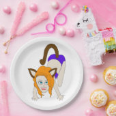 チビ（小さくかわいく書いた感じ） ペーパープレート (パーティー)