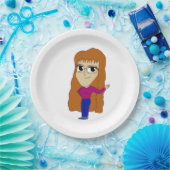 チビ（小さくかわいく書いた感じ） ペーパープレート (パーティー)