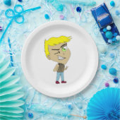 チビ（小さくかわいく書いた感じ） ペーパープレート (パーティー)