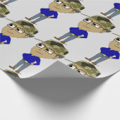 チビ（小さくかわいく書いた感じ）ボタン ラッピングペーパー (角)