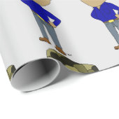 チビ（小さくかわいく書いた感じ）ボタン ラッピングペーパー (ロールコーナー)