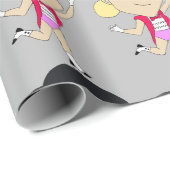 チビ（小さくかわいく書いた感じ）ボタン ラッピングペーパー (ロールコーナー)