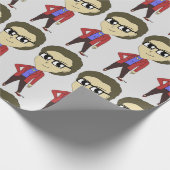 チビ（小さくかわいく書いた感じ）ボタン ラッピングペーパー (角)