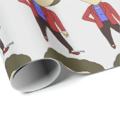 チビ（小さくかわいく書いた感じ）ボタン ラッピングペーパー (ロールコーナー)