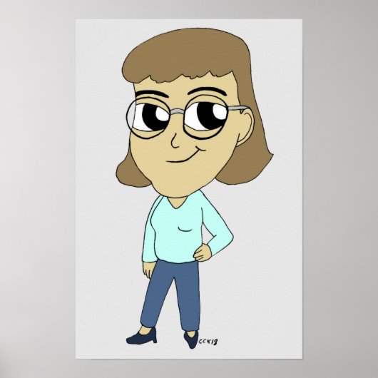 チビ(小さくかわいく書いた感じ) ポスター (正面)