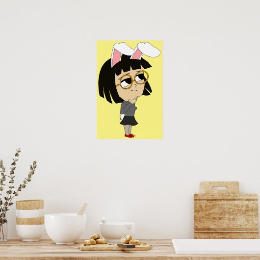 チビ(小さくかわいく書いた感じ) ポスター (キッチン)