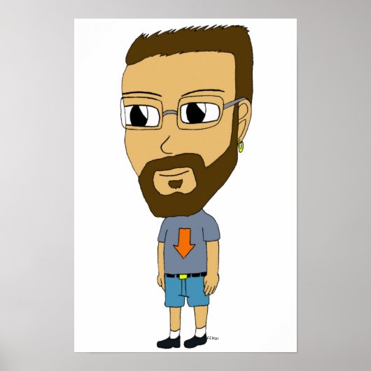 チビ（小さくかわいく書いた感じ） ポスター (正面)