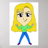 チビ（小さくかわいく書いた感じ） ポスター (正面)