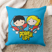 チビ(小さくかわいく書いた感じ)マすごいン&チビ(小さくかわいく書いた感じ)スーパーガールパワーアッ クッション (ブランケット)