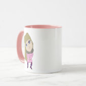 チビ(小さくかわいく書いた感じ) マグカップ (正面左)