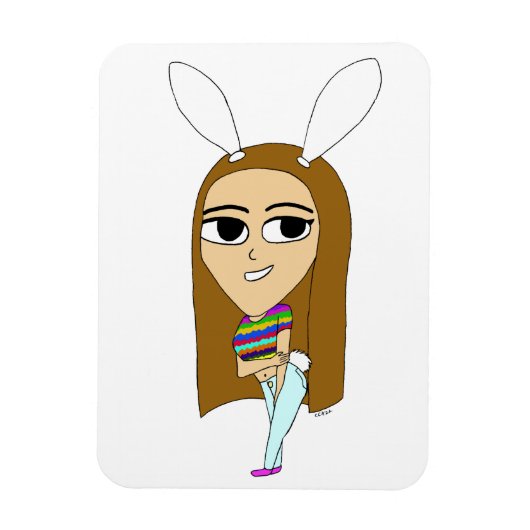 チビ(小さくかわいく書いた感じ) マグネット (縦)