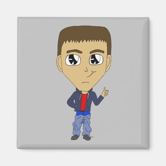 チビ(小さくかわいく書いた感じ) マグネット (正面)