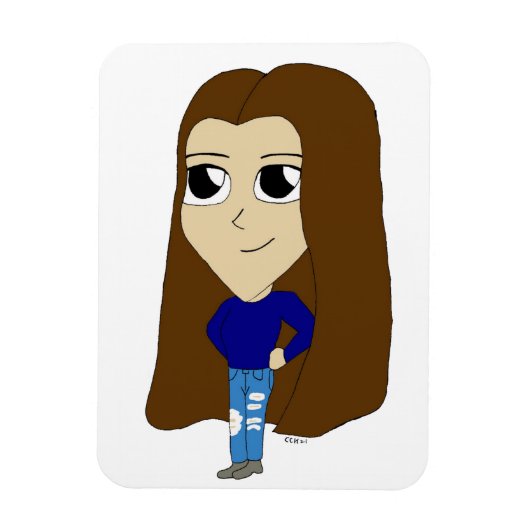チビ(小さくかわいく書いた感じ) マグネット (縦)