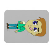 チビ(小さくかわいく書いた感じ) マグネット (横)