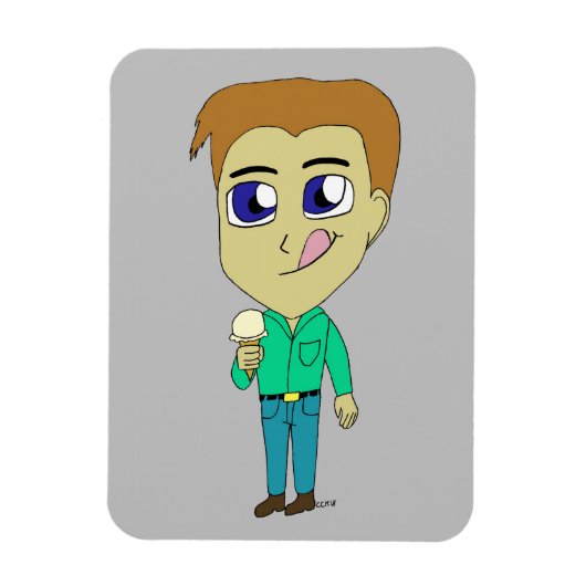 チビ(小さくかわいく書いた感じ) マグネット (縦)