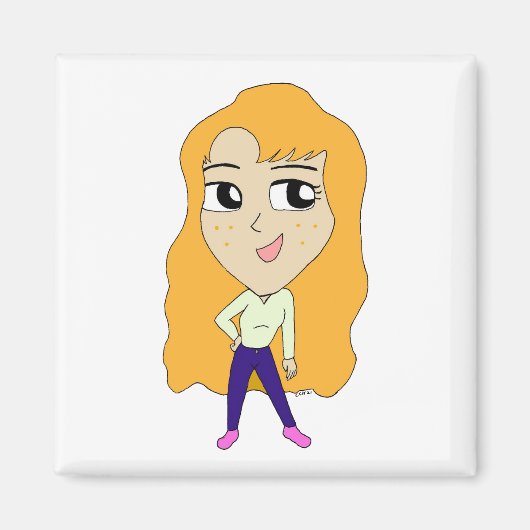 チビ（小さくかわいく書いた感じ） マグネット (正面)