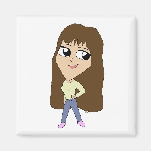 チビ（小さくかわいく書いた感じ） マグネット (正面)