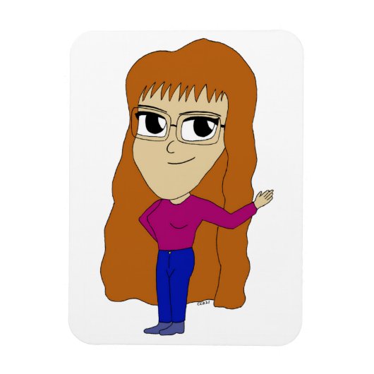 チビ(小さくかわいく書いた感じ) マグネット (縦)