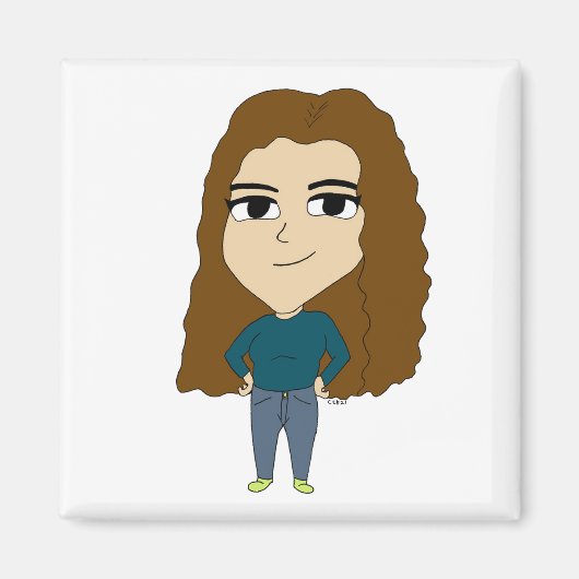 チビ（小さくかわいく書いた感じ） マグネット (正面)