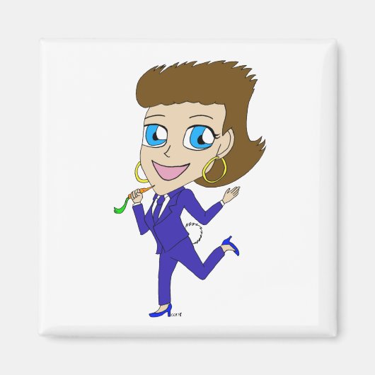 チビ（小さくかわいく書いた感じ） マグネット (正面)