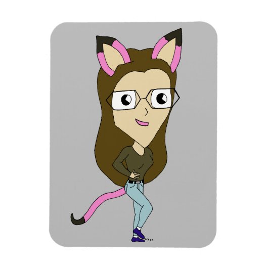 チビ(小さくかわいく書いた感じ) マグネット (縦)