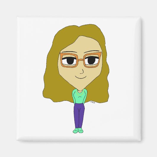 チビ（小さくかわいく書いた感じ） マグネット (正面)