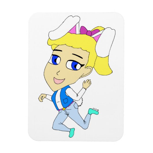 チビ(小さくかわいく書いた感じ) マグネット (縦)