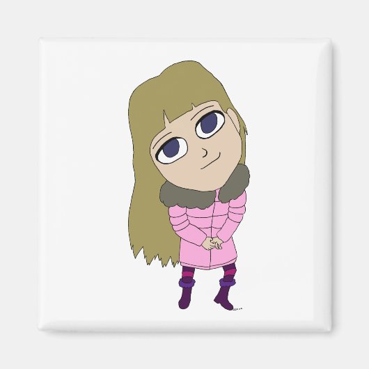 チビ(小さくかわいく書いた感じ) マグネット (正面)